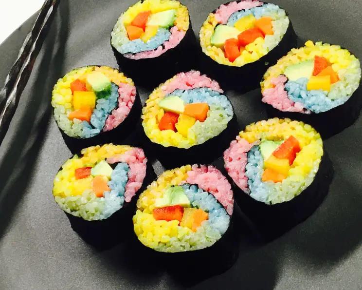 Rainbow sushi on sale